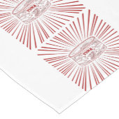 Kan tonijnretro-ontwerp korte tafelloper (Hoek)