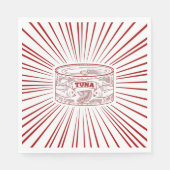 Kan tonijnretro-ontwerp servet (Voorkant)