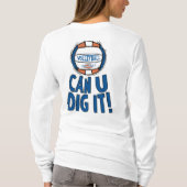 Kan U het Volleybalblauw Sinaasappel dig T-shirt (Achterkant)