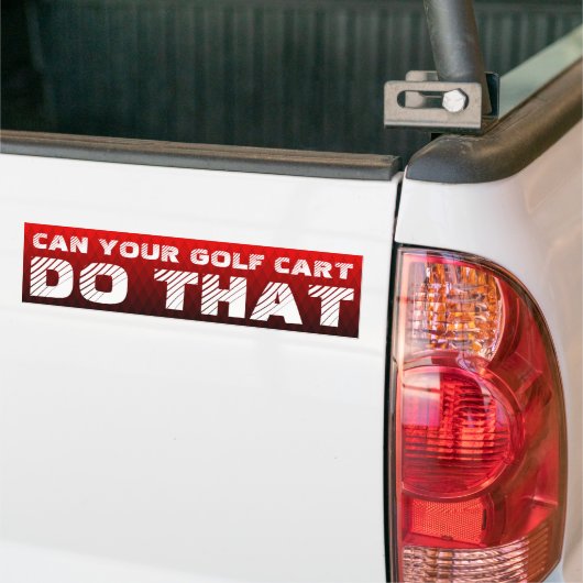 KAN UW GOLF-KAART DAT DOEN BUMPERSTICKER (Op Truck)