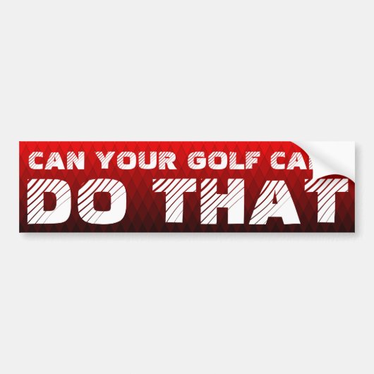 KAN UW GOLFWAGEN DAT DOEN BUMPERSTICKER (Voorkant)