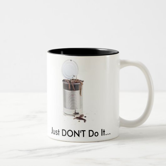 Kan van wormen tweekleurige koffiemok (Rechts)