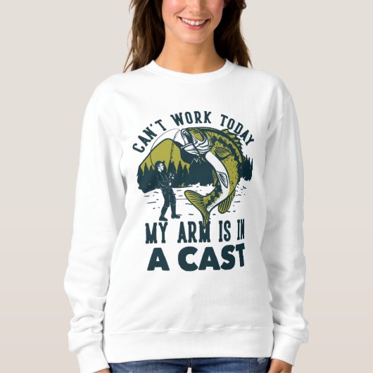 kan vandaag mijn arm niet werken in een gietvorm trui (Voorkant)