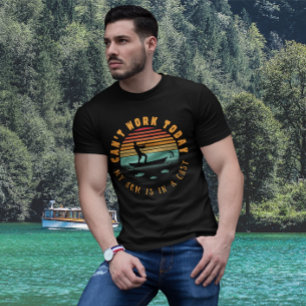 Kan vandaag niet werken Grappig Vissen T-shirt