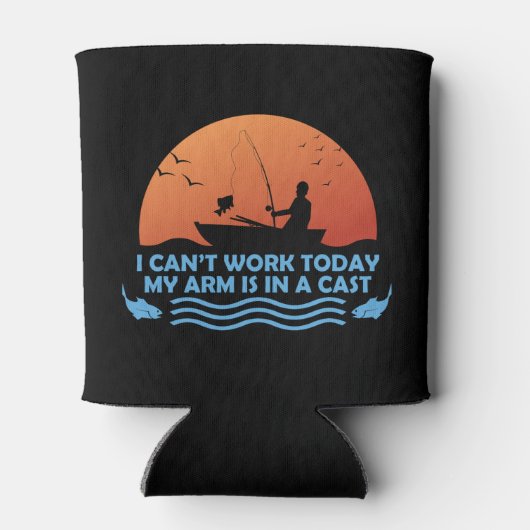 Kan vandaag niet werken mijn arm is in een gegoten blikjeskoeler (Achterkant)