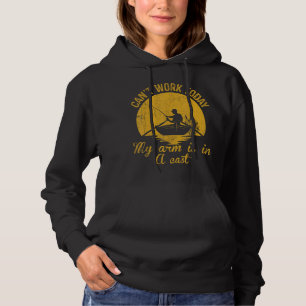 Kan vandaag niet werken mijn arm is in een gegoten hoodie