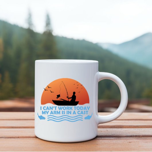 Kan vandaag niet werken mijn arm is in een gegoten mok