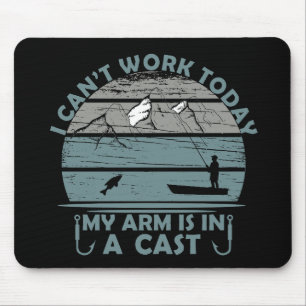 Kan vandaag niet werken mijn arm is in een gegoten muismat