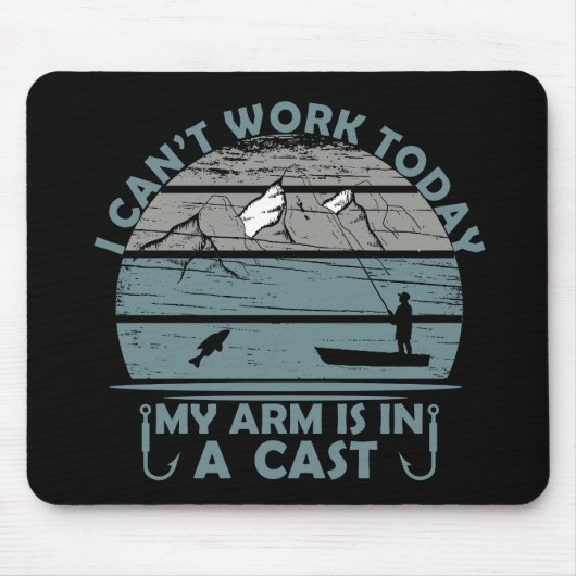 Kan vandaag niet werken mijn arm is in een gegoten muismat (Voorkant)