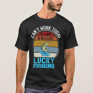 Kan vandaag niet werken mijn arm is in een gegoten t-shirt
