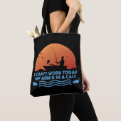 Kan vandaag niet werken mijn arm is in een gegoten tote bag (Dichtbij)