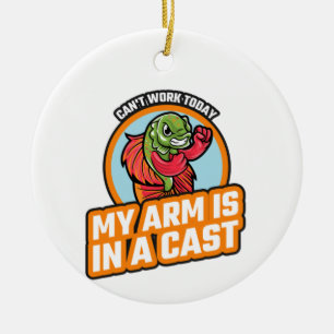 Kan vandaag niet werken mijn arm is in een giet keramisch ornament