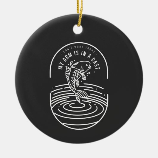 Kan vandaag niet werken mijn arm is in een giet keramisch ornament (Voorkant)