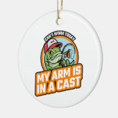 Kan vandaag niet werken mijn arm is in een giet keramisch ornament (Links)