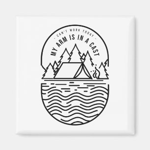 Kan vandaag niet werken mijn arm is in een giet magneet