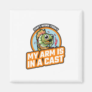 Kan vandaag niet werken mijn arm is in een giet magneet