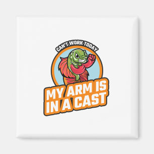 Kan vandaag niet werken mijn arm is in een giet magneet