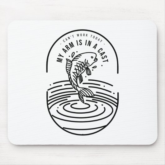 Kan vandaag niet werken mijn arm is in een giet muismat (Voorkant)