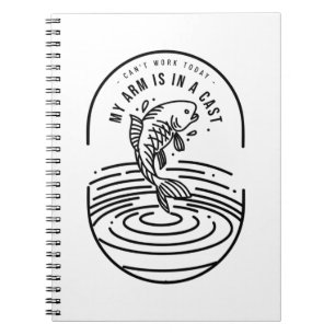 Kan vandaag niet werken mijn arm is in een giet notitieboek