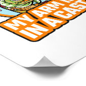 Kan vandaag niet werken mijn arm is in een giet poster (Hoek)