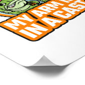 Kan vandaag niet werken mijn arm is in een giet poster (Hoek)