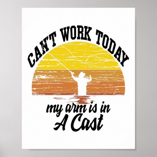 Kan vandaag niet werken, mijn arm zit in het giets poster (Voorkant)