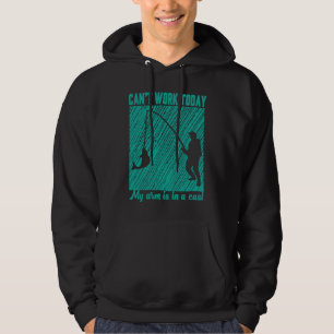 Kan vandaag niet werken Mijn arm zit in het gips   Hoodie