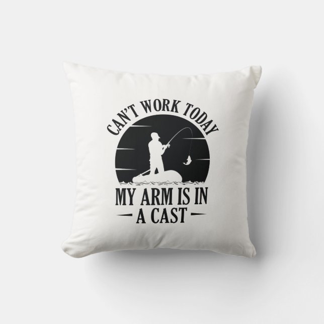 Kan vandaag niet werken, mijn arm zit in het gips kussen (Voorkant)
