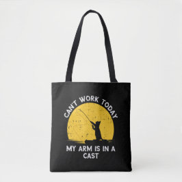 Kan vandaag niet werken, mijn arm zit in het gips  tote bag