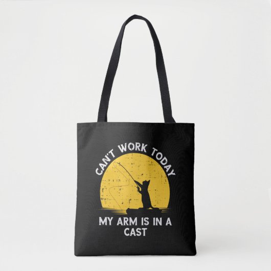 Kan vandaag niet werken, mijn arm zit in het gips tote bag (Voorkant)