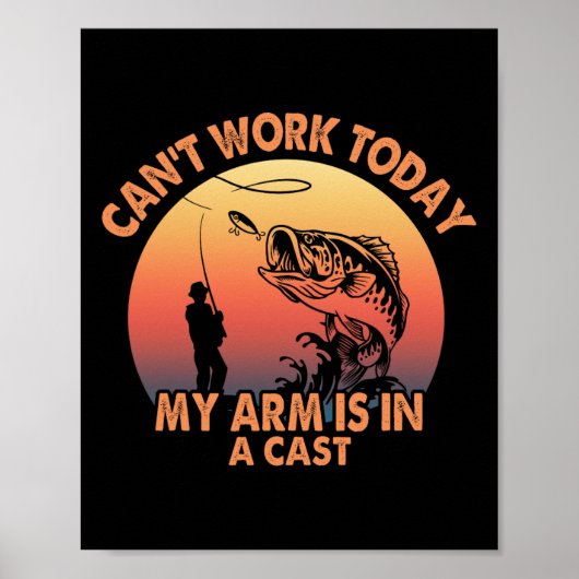 Kan vandaag niet werken Mijn arm zit in het gips V Poster (Voorkant)