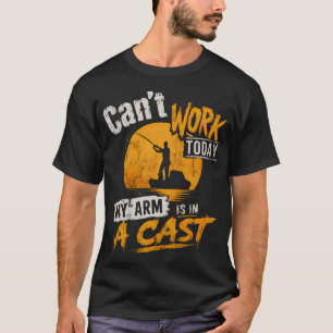 Kan vandaag niet werken Mijn arm zit in het gips V T-shirt