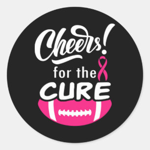 KAN voor de kure Football Breast Cancer Awarenes Ronde Sticker