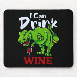 Kan wijn drinken t-rex dinosaurus wijnliefhebber d muismat