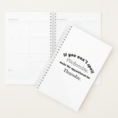 Kan woensdag niet spellen donderdag Grappig Gezegd Planner (Display)