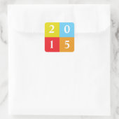 Kan worden gewijzigd in klasse 2018 vierkante sticker (Tas)
