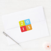 Kan worden gewijzigd in klasse 2018 vierkante sticker (Envelop)