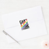 Kan zelfs niet denken dat een rechte LGBTQ-regenbo Vierkante Sticker (Envelop)
