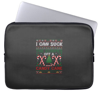 Kan Zuigen Strepen Candy Cane Kerstboom Sneeuwvlok Laptop Sleeve