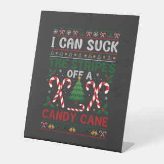 Kan Zuigen Strepen Candy Cane Kerstboom Sneeuwvlok Reclamebord Met Voetstuk
