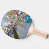 Kanaal Amsterdam met boten Tafeltennisbatje (Zijkant)