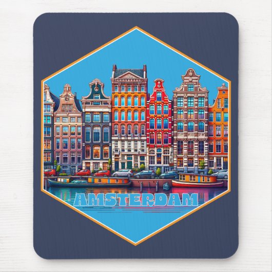 Kanaal Amsterdam Nederland Europa Muismat (Voorkant)