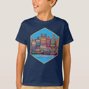 Kanaal Amsterdam Nederland Europa T-shirt