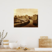 Kanaal Aquaduct over de Genesee, rivier 1910 Poster (Keuken)