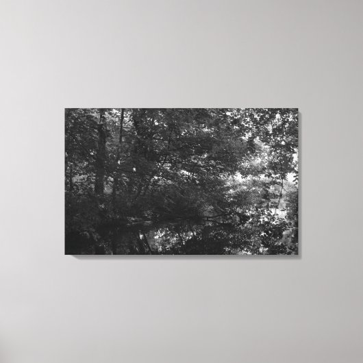 Kanaal, Bute Park, Cardiff Canvas Afdruk (Voorkant)