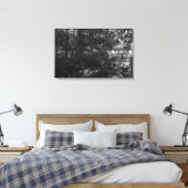 Kanaal, Bute Park, Cardiff Canvas Afdruk (Insitu (Slaapkamer))