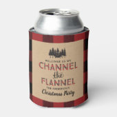 Kanaal De Flannel Kerstfeest Koelbox Blikjeskoeler (Blikje Voorkant)