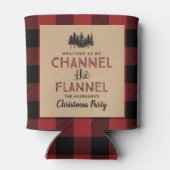 Kanaal De Flannel Kerstfeest Koelbox Blikjeskoeler (Achterkant)