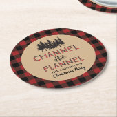 Kanaal De Flannel Kerstfeest Papieren Onderzetters (Gebogen)