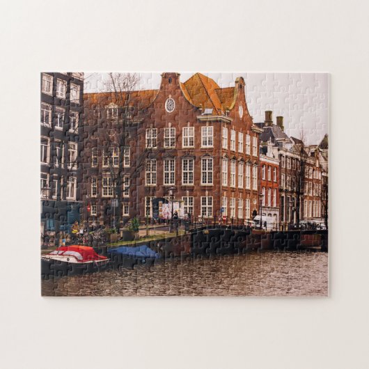 Kanaal en architectuur van Amsterdam Legpuzzel (Horizontaal)